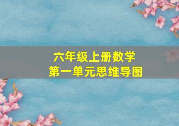 六年级上册数学 第一单元思维导图